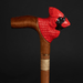 Fashionable Red Cardinal Bird Cane, Custom Made Walking Sticks