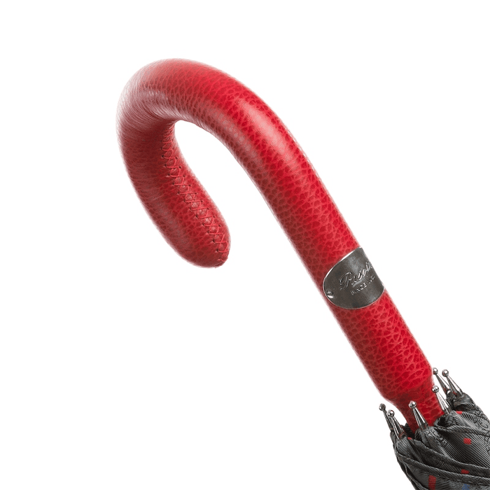 Fashionable Red Leather Handle Gentlemen Umbrella