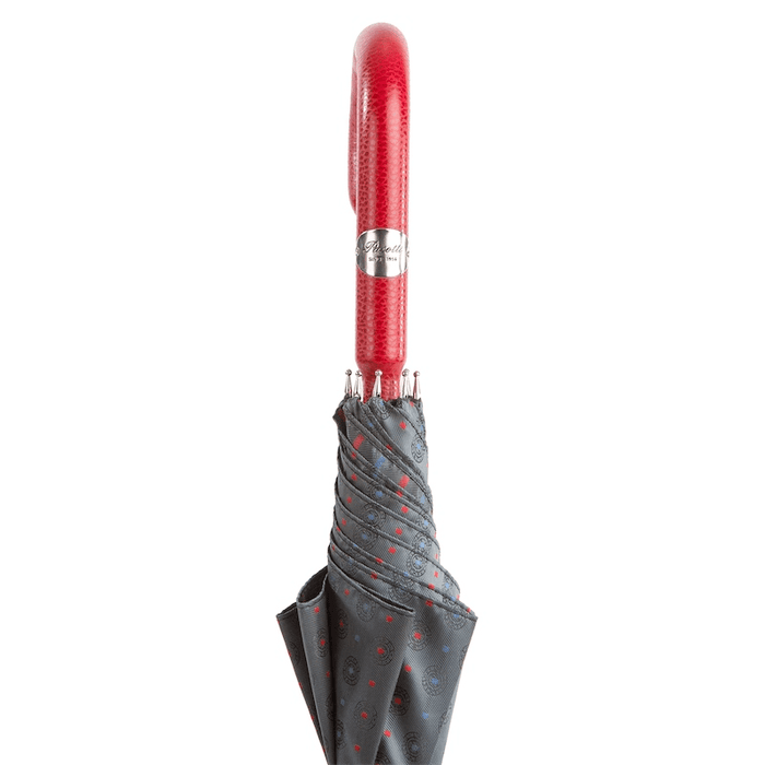 Fashionable Red Leather Handle Gentlemen Umbrella