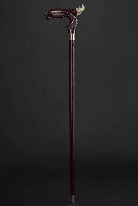 Fashionable Rhinoceros - Design Walking Stick, Wooden Cane