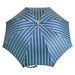 Fashionable Striped Umbrella with Natural Ash Wood Handle