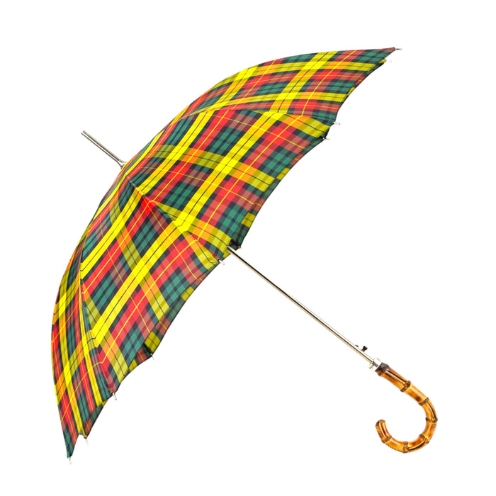 Stylish Tartan Bamboo Umbrella - Artynov | Unique Handmade Accessories