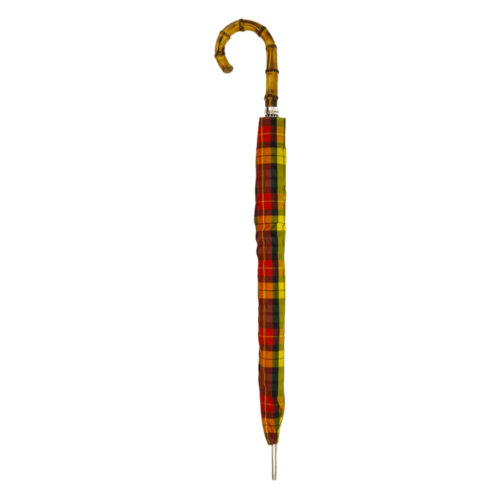 Fashionable Stylish Tartan Umbrella with Bamboo Handle