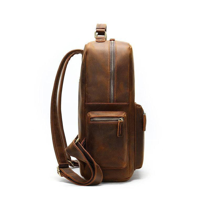 crazy horse leather backpack Fashionable Vintage Crazy Horse Leather Backpack