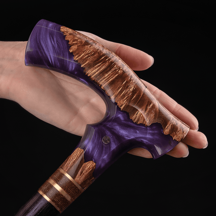 Fashionable Walking Stick, Designer Purple Stick - Miracle