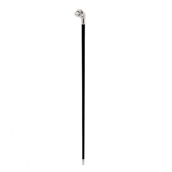 Fashionable Walking Stick Metal Silver Bulldog Handle, Modern Cane