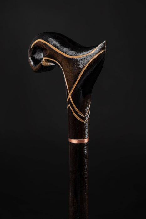 Fashionable Wooden Walking Cane - Hand Carved Stick