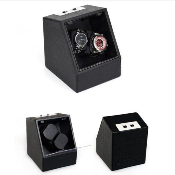 Faux Leather Automatic Watch Winder with 2 Slots