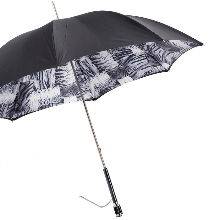 unique black and white animal print umbrella - double layer