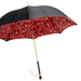 Red Print Stylish Black Designer Umbrella