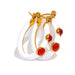 Chic Earrings with Red Crystals