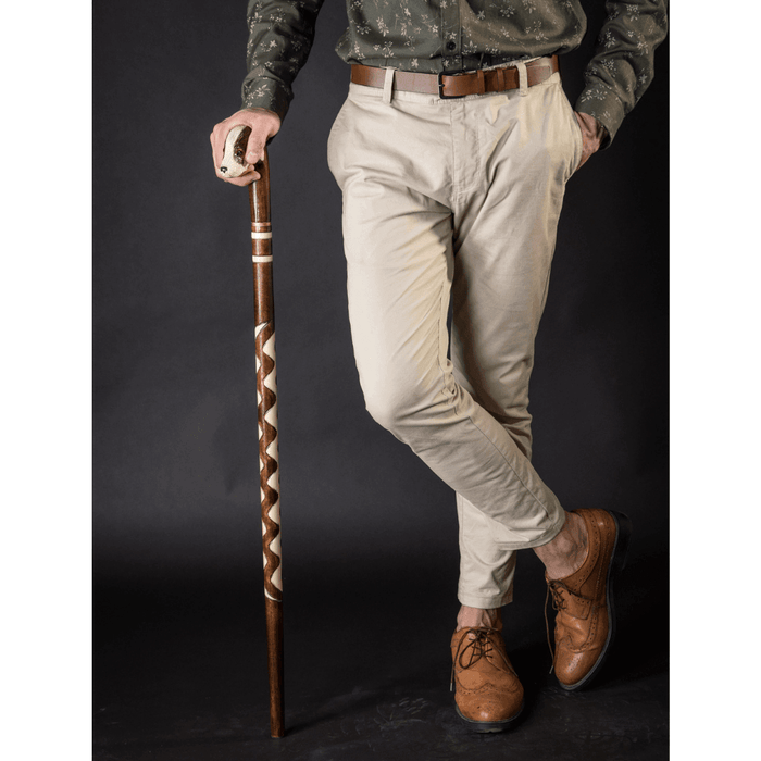 Ferret Walking Stick, Walking Cane Hand Carved - Handmade