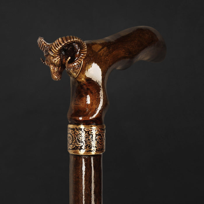 Fine Antique Cane for Men, Bighorn Sheep - Bespoke Cane