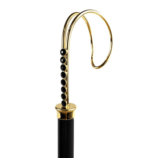 Fine Walking Stick with Black Swarovski Crystals