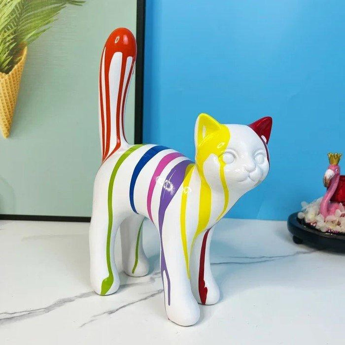 Flamboyant Cat Statue