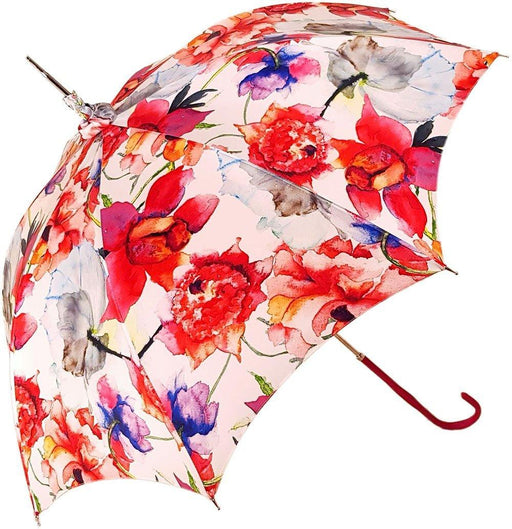 Floral Patterned Parasol - Stylish Sun Umbrella with Beautiful Flowers