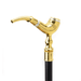 Folding Golden Pipe Fashion Walking Stick For Gentleman