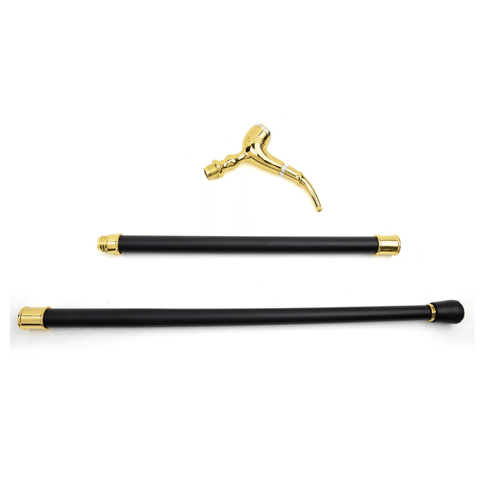 Folding Golden Pipe Fashion Walking Stick For Gentleman