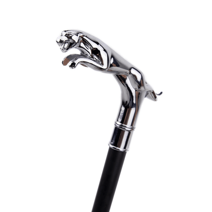 Folding Silver Luxury Leopard Fashion Walking Stick