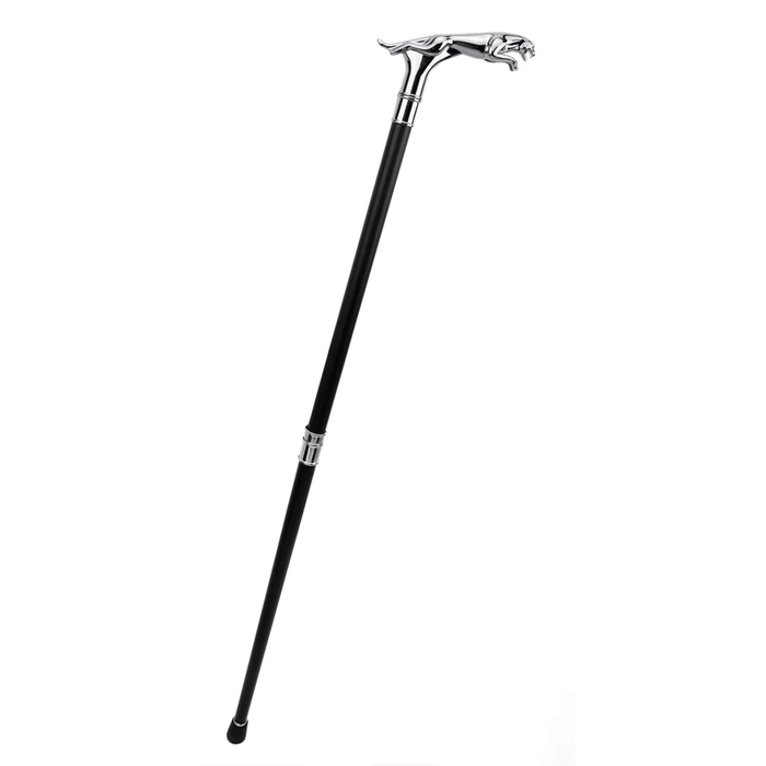 Folding Silver Luxury Leopard Fashion Walking Stick