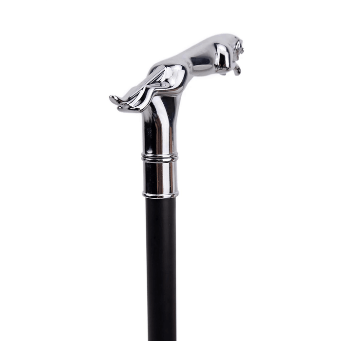 Folding Silver Luxury Leopard Fashion Walking Stick