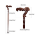 Folding Stylish Lion Wooden Walking Cane, Ergonomic Handle