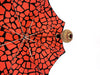 Folding Umbrella with Handle Decorated with Red Crystals