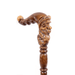 Folding Unique Santa Claus Wooden Walking Cane, Hand Carved