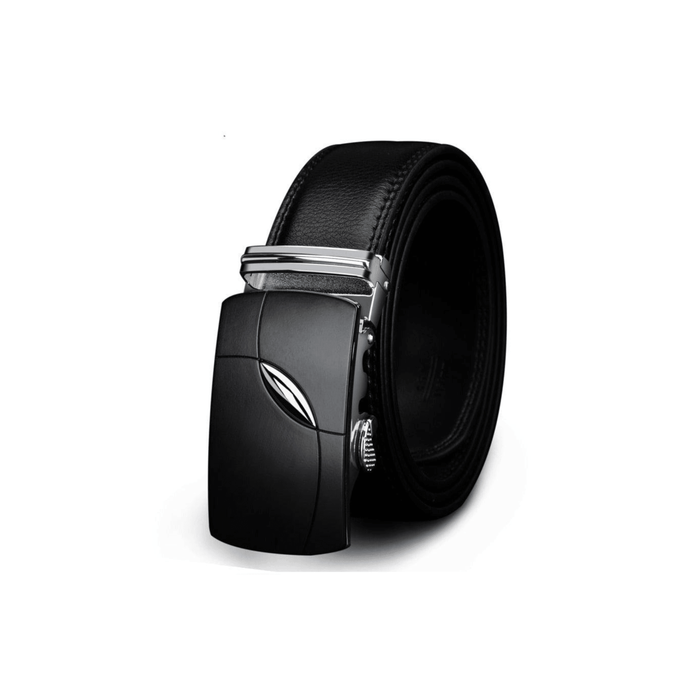 Formal Black Leather Suit Belt For Men, Korneli Model