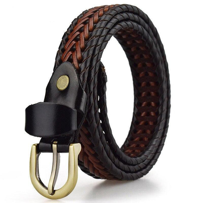 Formal Braided Leather Belt For Women, Marika Model