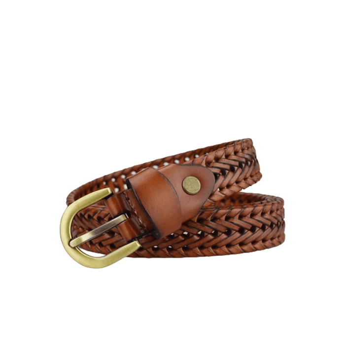 Formal Braided Leather Belt For Women, Marika Model