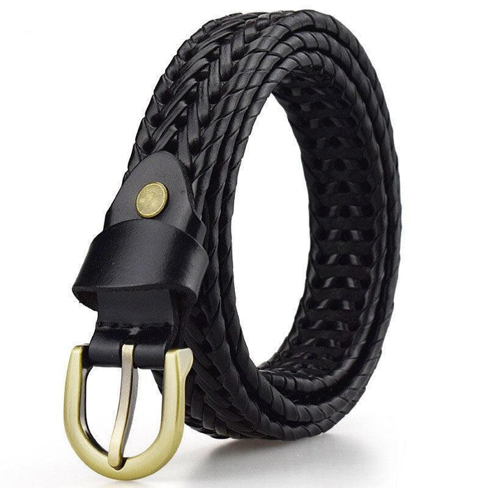 Formal Braided Leather Belt For Women, Marika Model