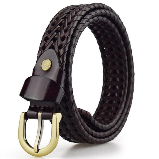 Formal Braided Leather Belt For Women, Marika Model