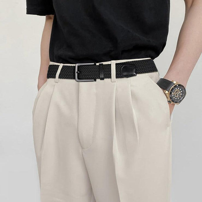 Formal Elastic Braided Belt For Men, Darius Model