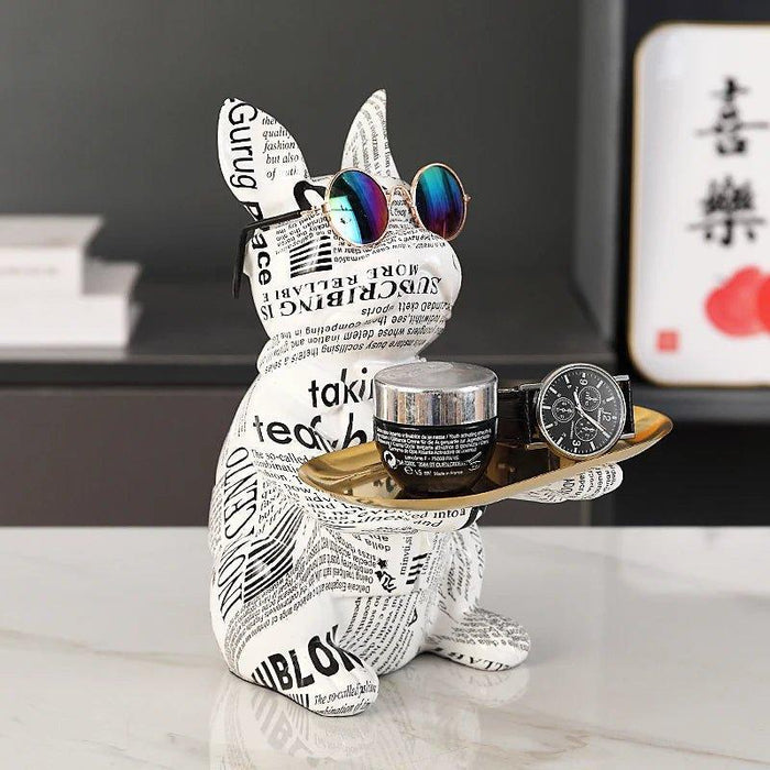 Frenchie Graffiti Butler Statue