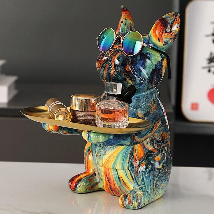 Frenchie Graffiti Butler Statue