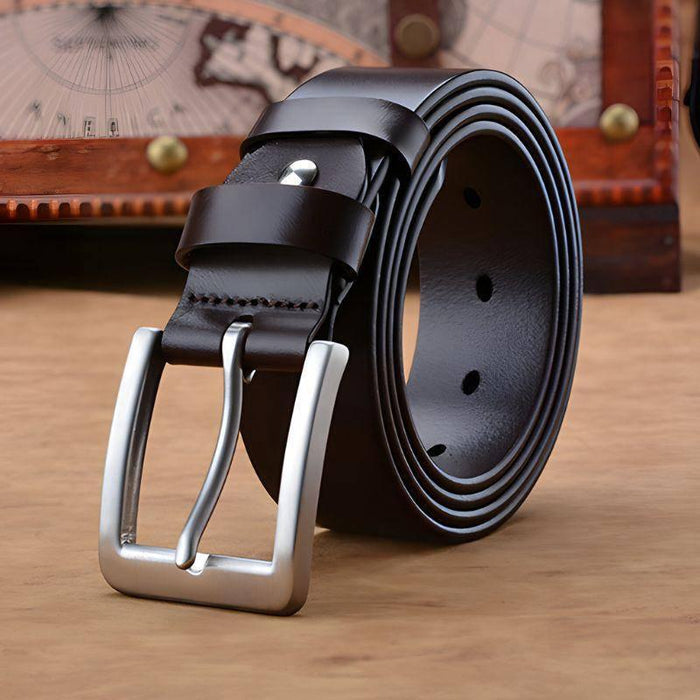 Full Grain Leather Belt For Men, Elegant Model