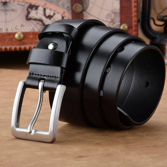 Full Grain Leather Belt For Men, Elegant Model