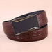 Full Grain Leather Suit Belt, Crocodile Style, For Men, Riccardo Model