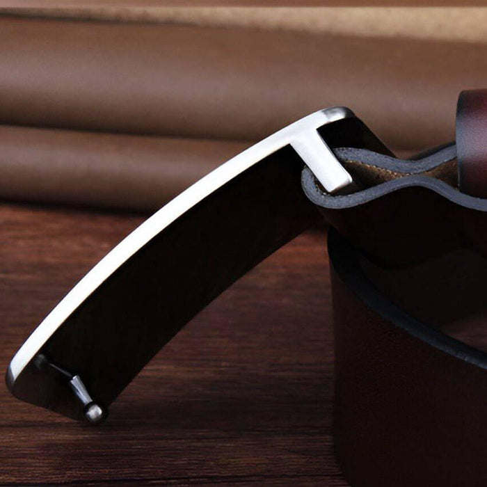 Full Grain Leather Suit Belt For Men, Angelo Model