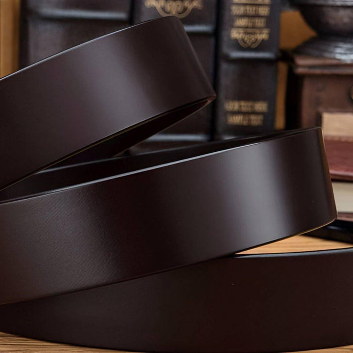 Full Grain Leather Suit Belt For Men, Casual Comfort