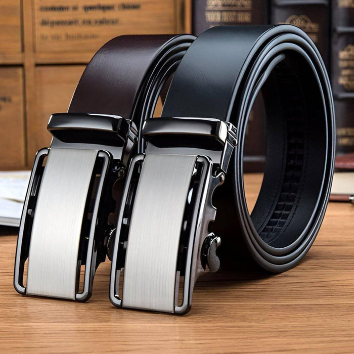 Full Grain Leather Suit Belt For Men, Casual Comfort