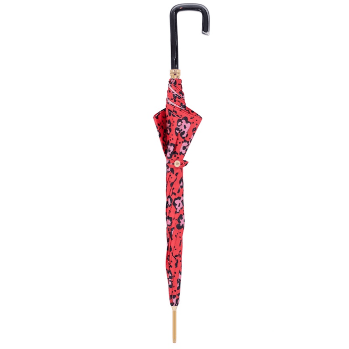 Funky Red Cheetah Print Umbrella Fashionable