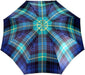 Gents Umbrella with Tartan Design and Bamboo Handle