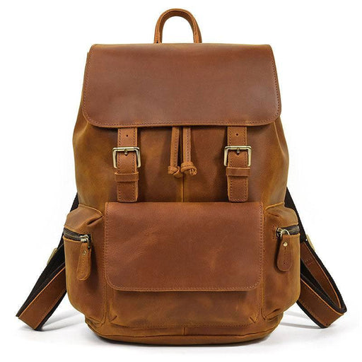 Genuine Leather Backpack for Men, Vintage Handmade