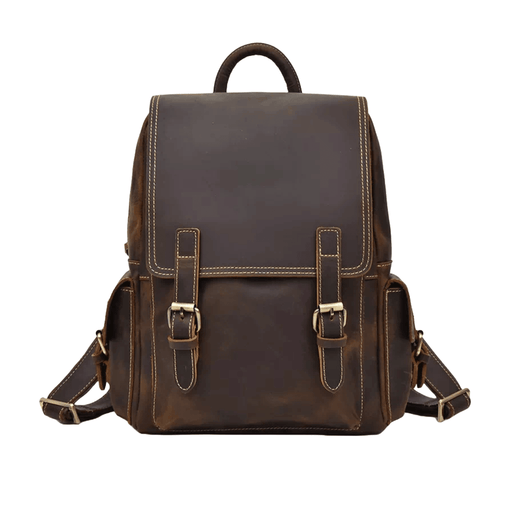 Genuine Leather Backpack for Men, Vintage Style