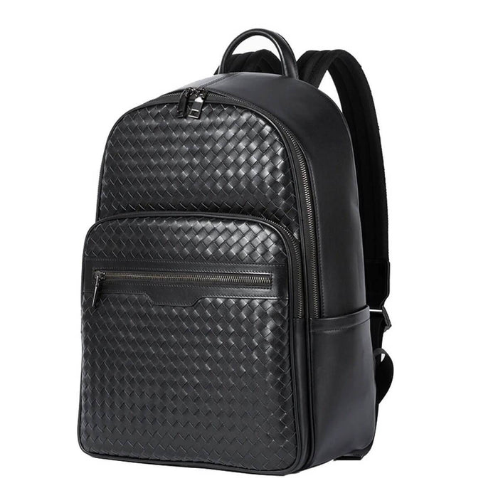 Fashionable Luxury Leather Black Backpack