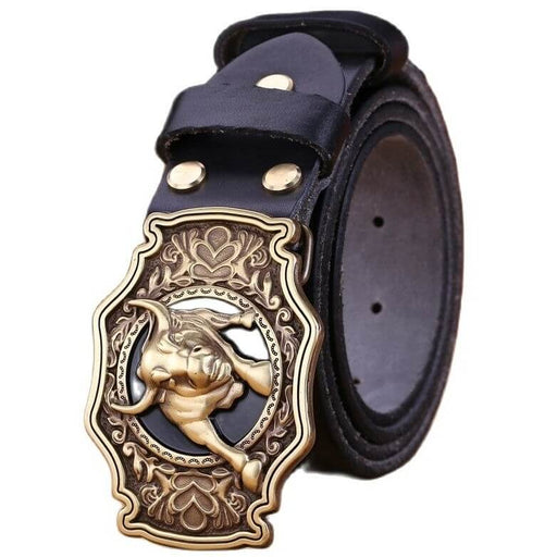 Formal leather belts for men