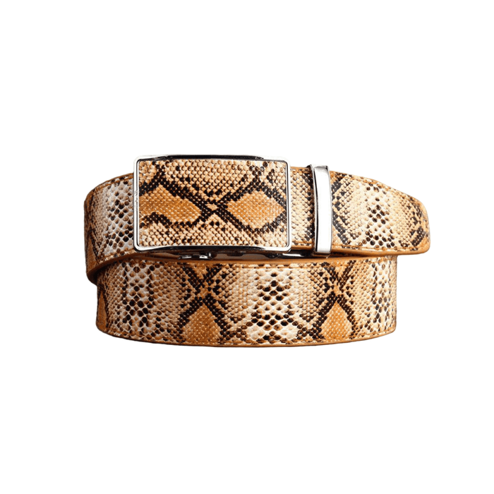 Genuine Snake Pattern Leather Suit Belt For Men, Oraz Model