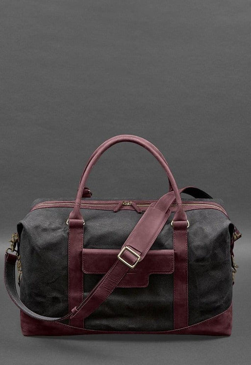 Genuine Travel Bag In Canvas and Natural Leather